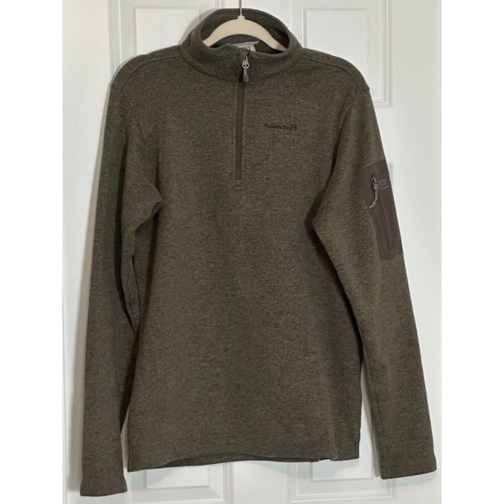Men's Avalanche 1/4 Zip Thermal Layer Sweater Medium Fleece Long Sleeve Pullover